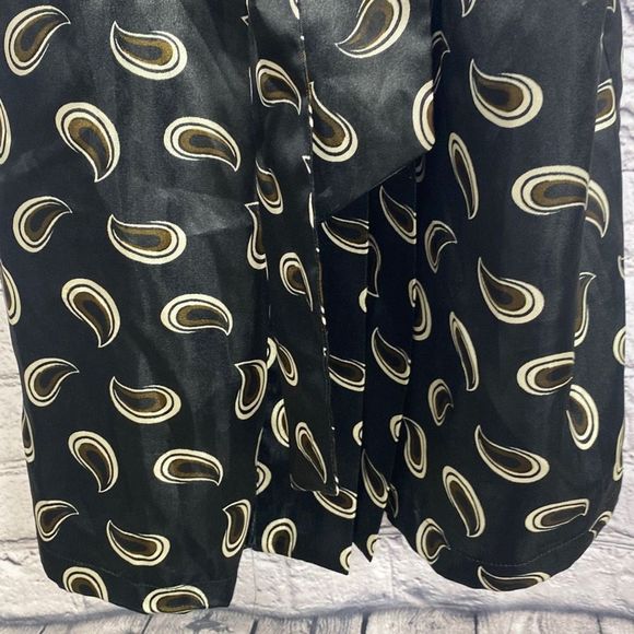 Robert Louis Silk Paisley Print Unisex Silky Robe - Picture 4 of 14